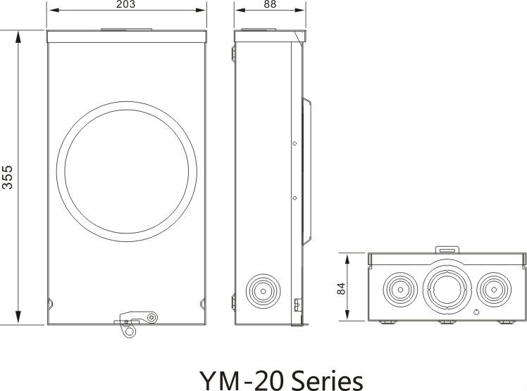 YOMIN 125A Single Phase Square Meter Socket