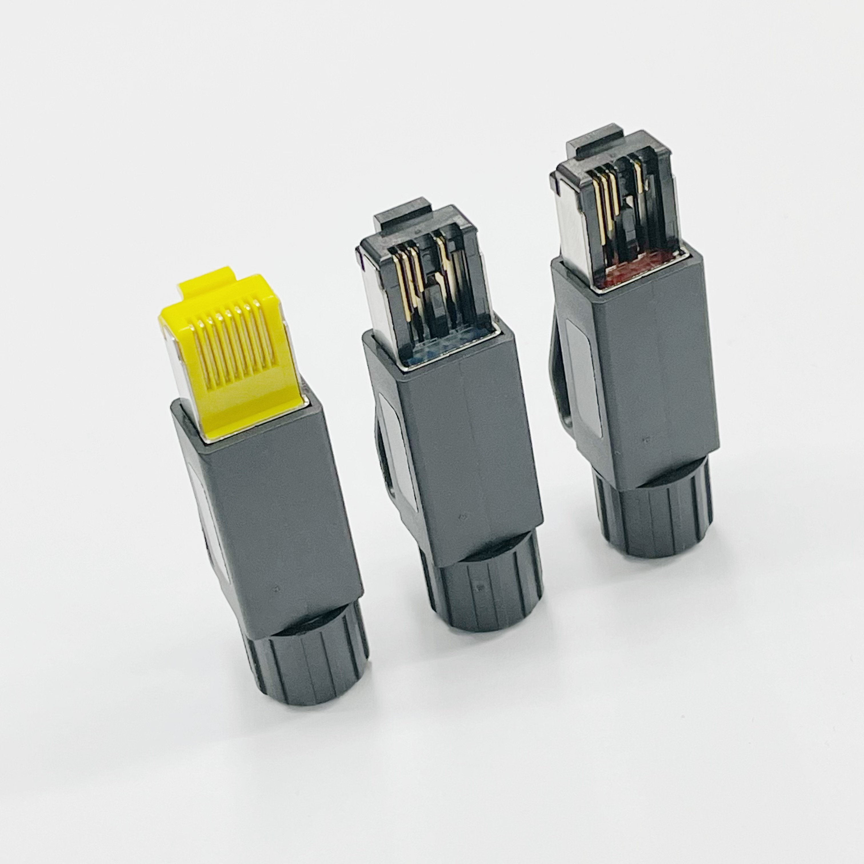 4pin 8pin Profinet Fast Connector Servo Motor Crimp/Solder Panels Voltage Temperature Resistant