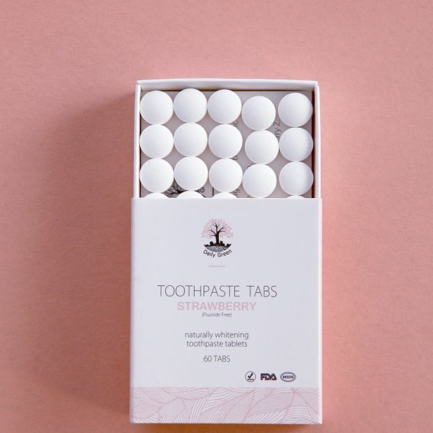 Solid 100% Biodegradable GMPC Toothpaste Pills With Fluoride Customized Flavors