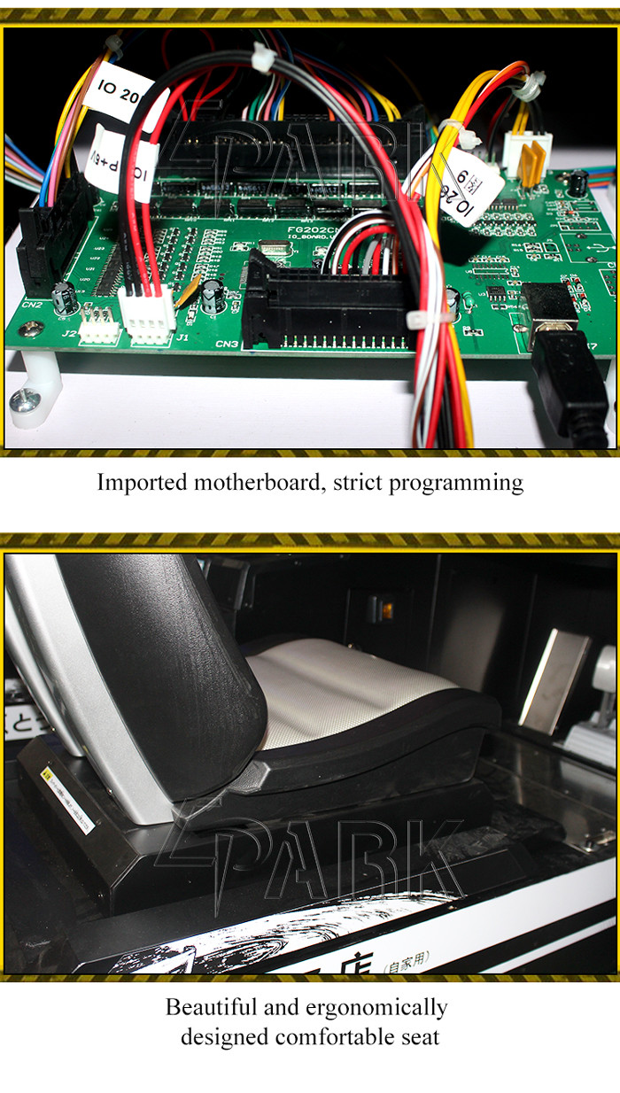 Amusement Racing Arcade Video Game Machine Flame Car Simulator Ce Certificate