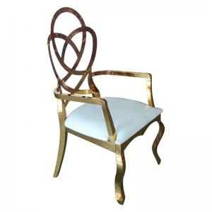 China Flower Design Arm Chair Reception Chair Dining Chair For Wedding on sale