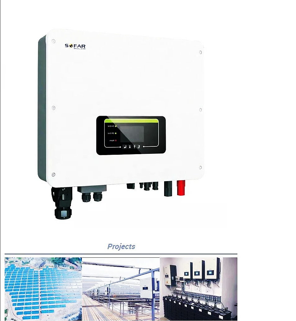 Sofar Low Voltage Hybrid Inverter 4KW 5KW 5.5KW 6KW PV Inverter 3 Phase