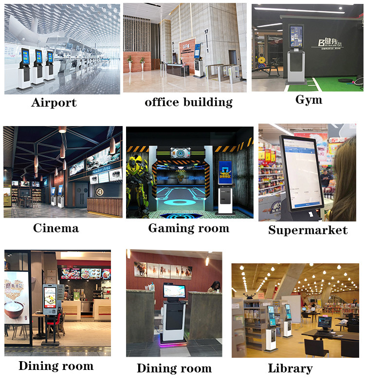 Smart Self Service Kiosk Queue Management System Card Reader Payment