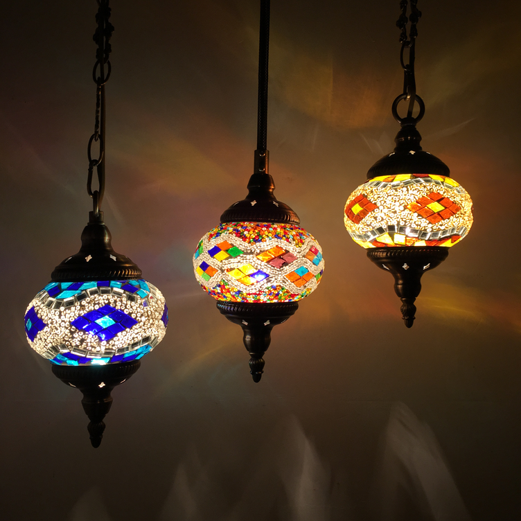 Mediterranean style Art Deco handmade Turkish Mosaic Pendant Lamp(WH-DC-18)