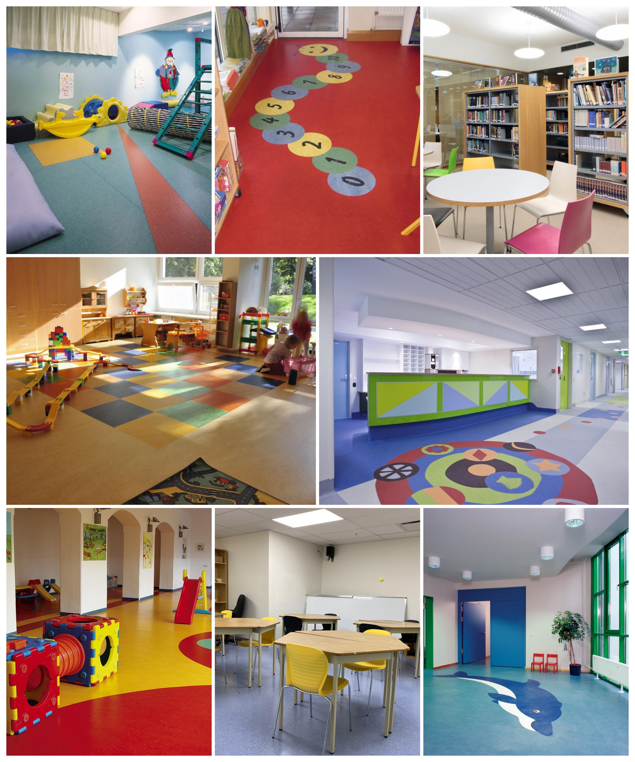 Relle Safety Kindergarten Flooring PVC Colorful Vinyl Flooring for More than 600 Kinds