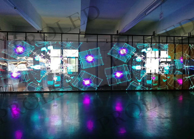 P3.91-7.81 Transparent AVOE LED Display For Building Glass Wall Lightweight for American market