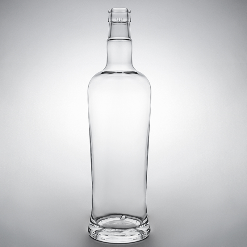 Unique Sealing Type Cork 750ml High Flint Glass Bottle for Gin Rum Champagne Brandy Whisky