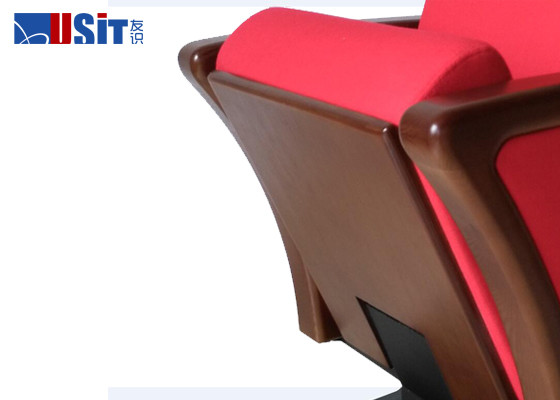 Ergonomic Design Church Theatre Seating , Theatre Seating Chairs Wooden Outer Panel