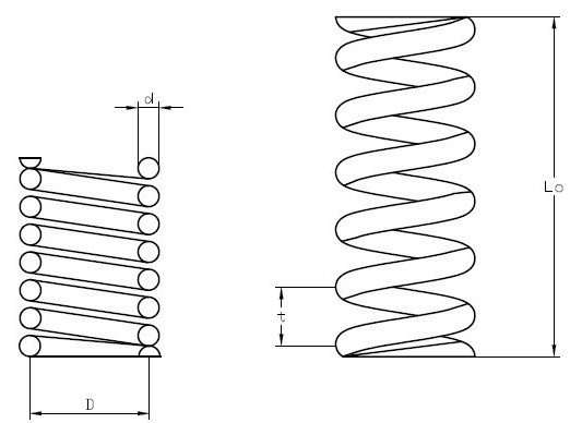 1200mm High Train Coil Springs UIC822 Bolster Spring Replacement