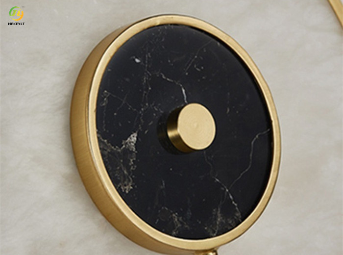 Nordic Post Hotel Marble Light Gold Black Modern Luxury Wall Lamp