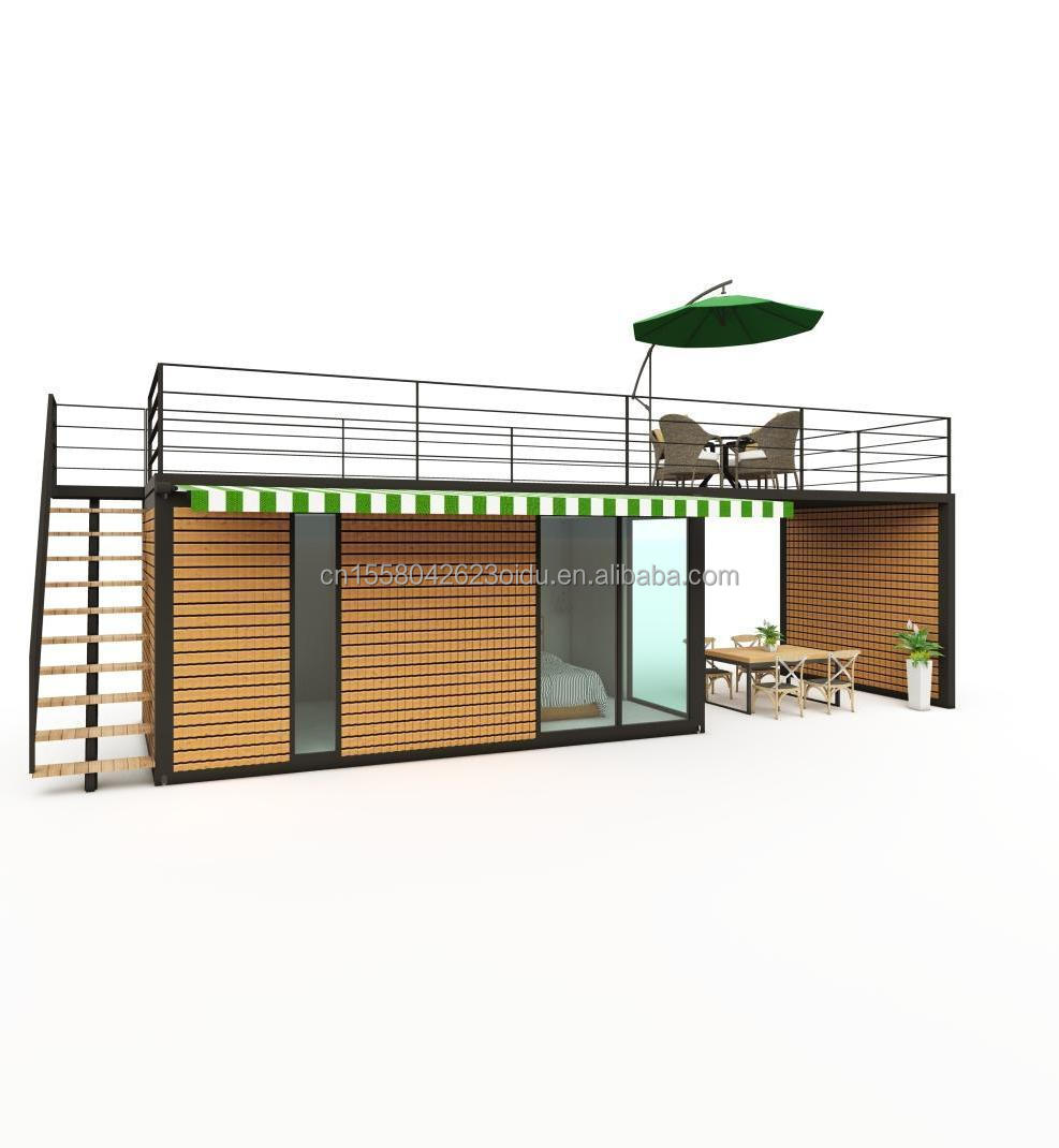 Main Structure Galvanized Steel Square Tubes 40FT 20ft Luxury Container Room Sales Booth Coffee Shop Guard Box Office Bar