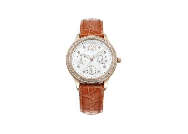 Water Resistant Female Leather Watches Stainless Steel Material With Customized