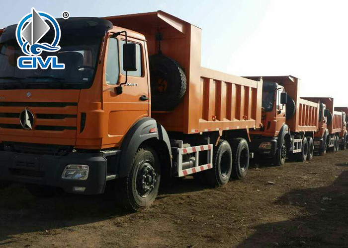 BEIBEN 6x4 Heavy Duty Dump Truck 1200R20 Tires Type 20 Cubic BeiBen 10 Wheels Heavy Tipper Truck