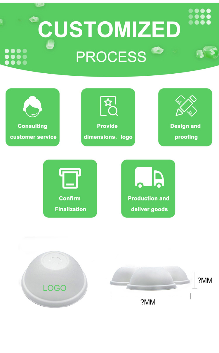 90mm Fake Dome Disposable Eco Friendly Natural Sugarcane Fiber Pulp Slide Open Cup Lids For Coffee Shop