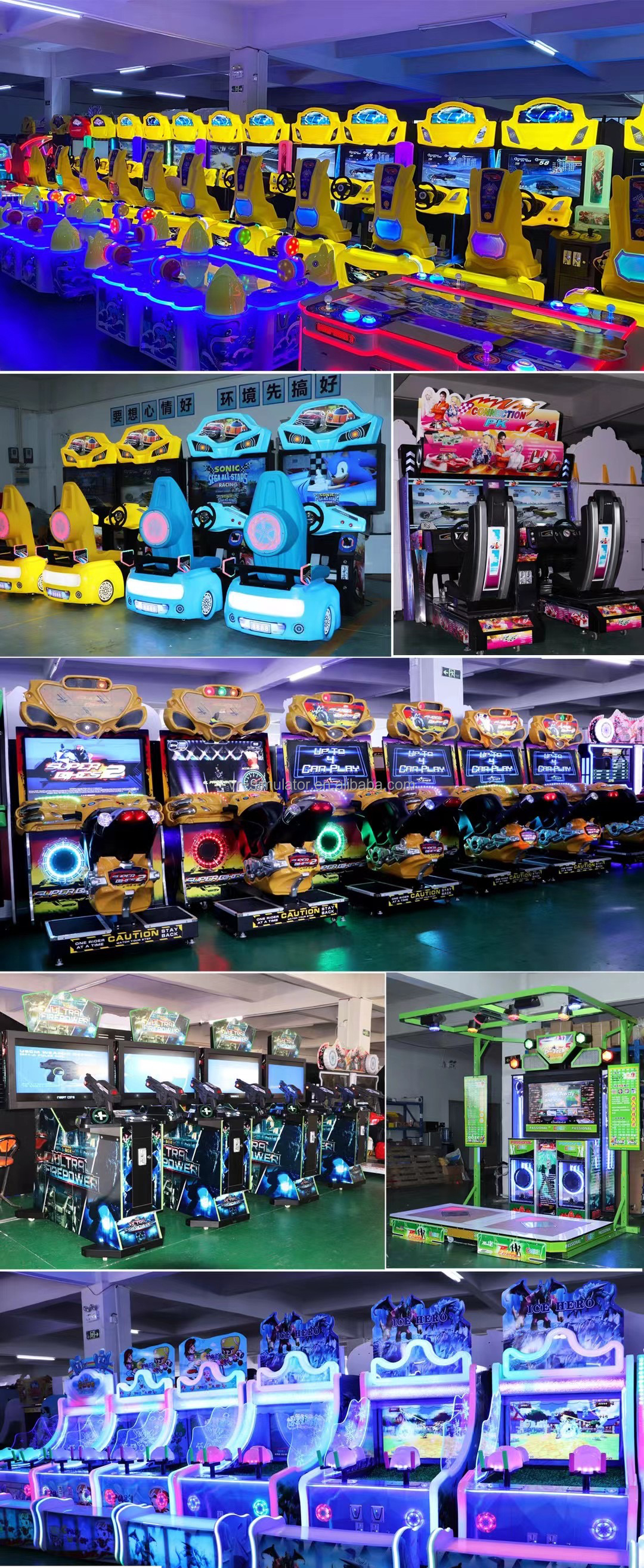 Kids Coin Pusher Motorcycle Arcade Games Dirt Bike Arcade Machine With US Plug