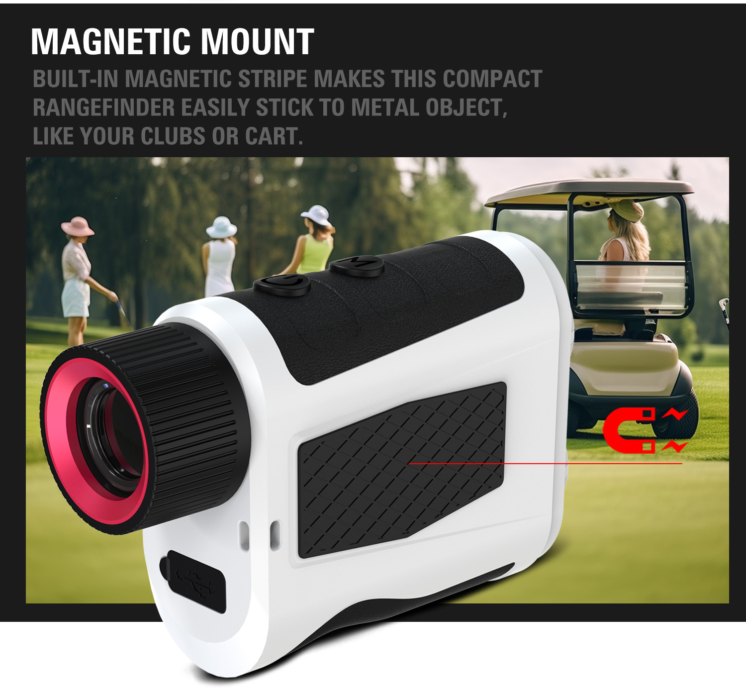 Golf Handheld Measure 600m Laser Distance Meter with 7.0x Magnification and Slope Scope IP54 Ingress Protection