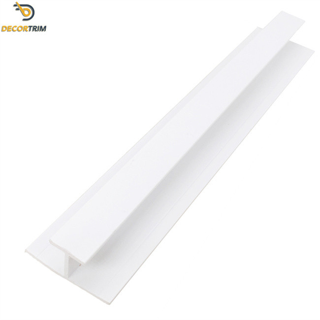 White Color Tile PVC Trim , Wall Tile Edging Strip For MDF UV Board Connection