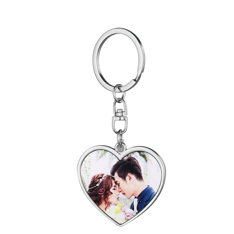 Heart And Star Shape Blank Sublimation Keyring Custom Pendant Key Ring