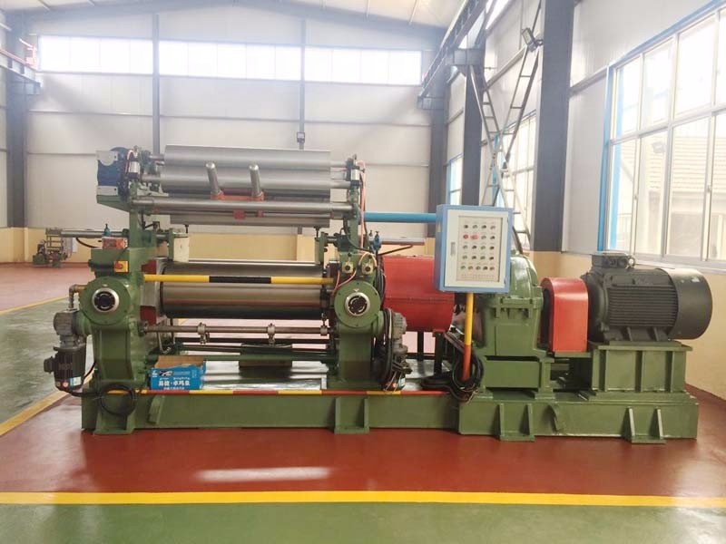 XK-400 Raw Rubber Mixing Mill Rubber Two Roll Mill Open Mixer with 55kW Electric Motor