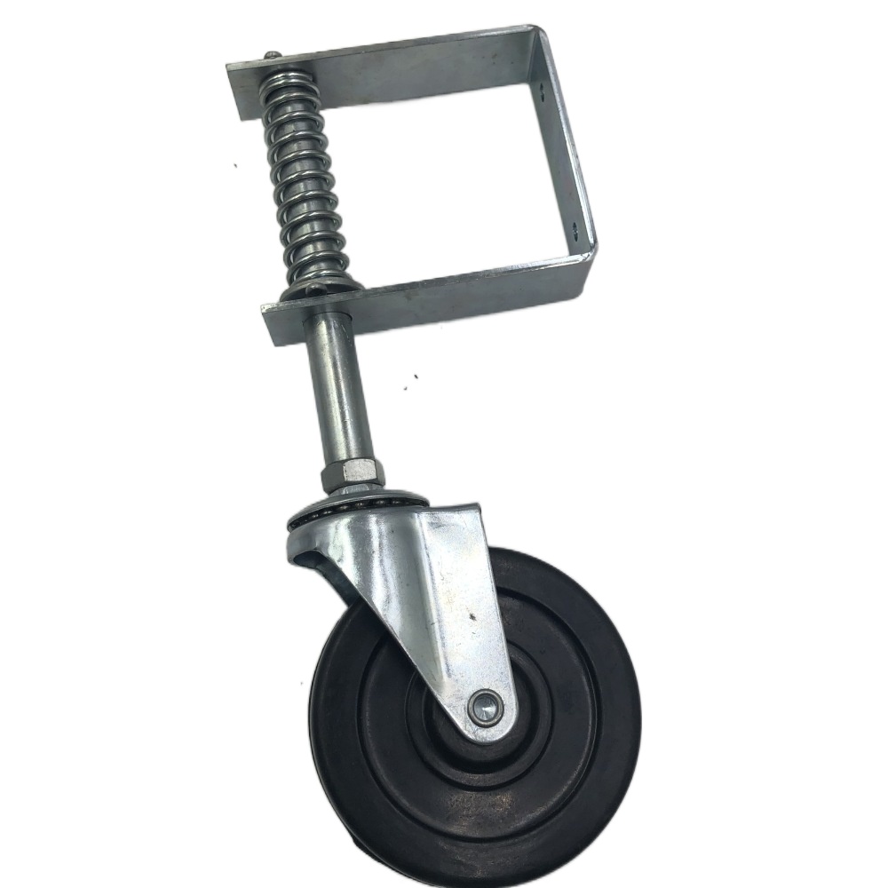 Heavy Duty Metal Sliding Spring Gate Wheel for Outdoor Garden and Security Fence Gate