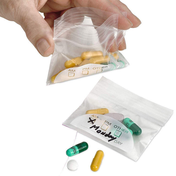 k 3 X 2.75 Inches Resealable Plastic Bags , Travel Pill Organizer Pouch