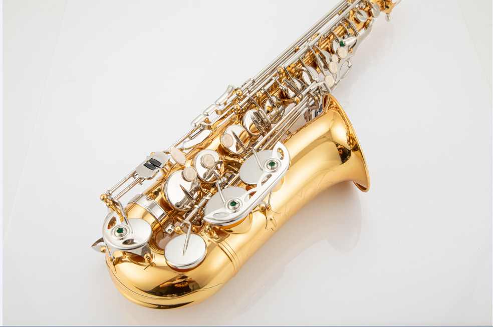 children musical instrument white painting saxophone for children Hot selling Bb brass Curved Soprano Saxophone