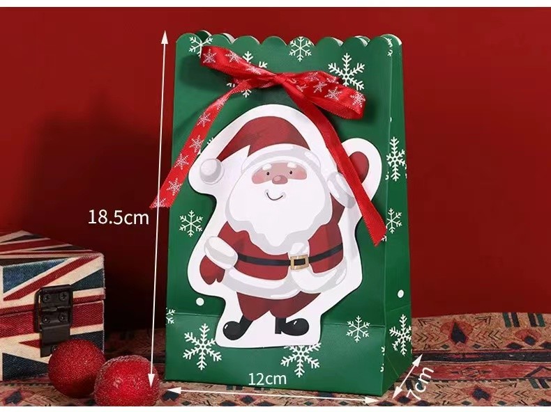 230 Gram/M2 Cookies Candies Christmas Paper Party Bags Eco Friendly