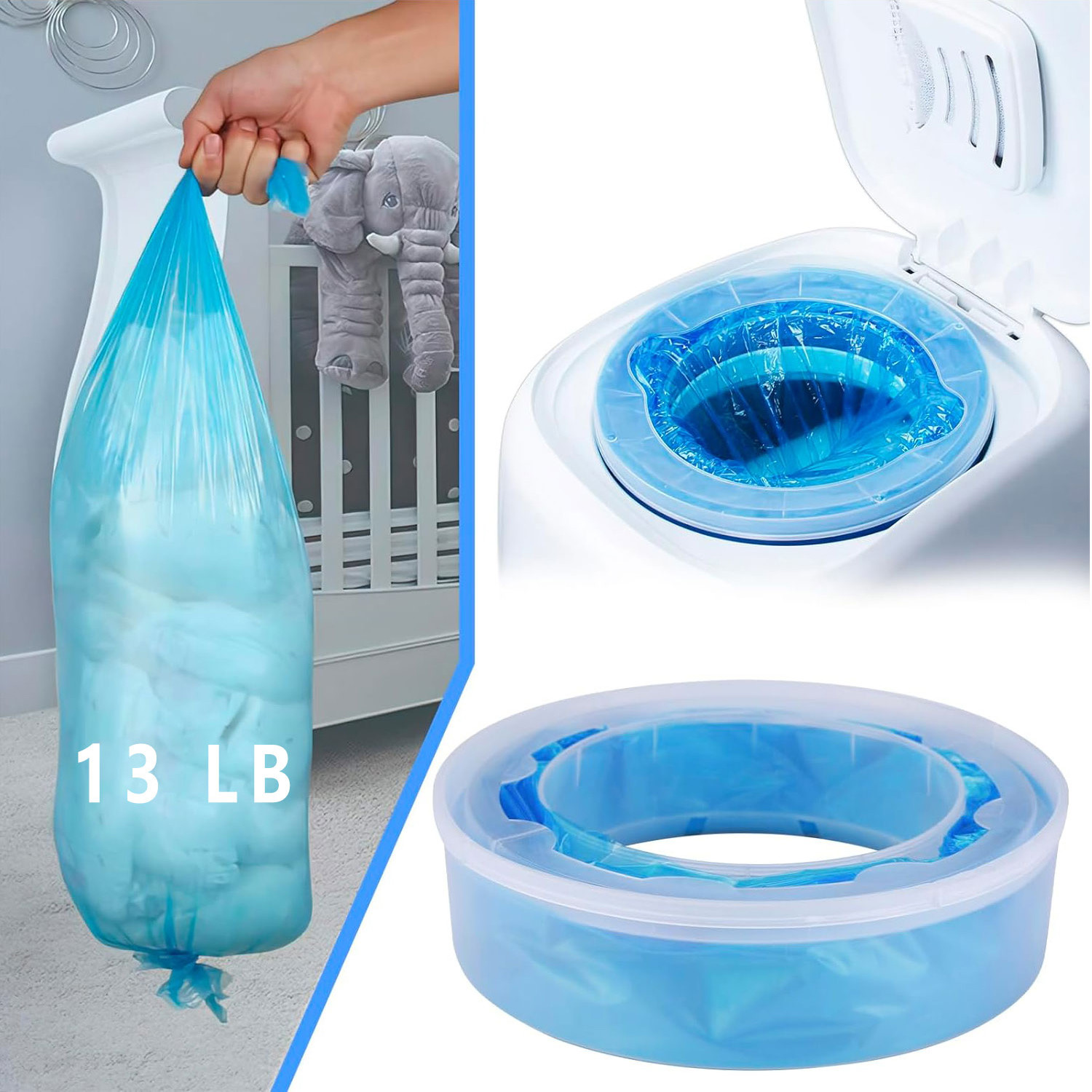 Colorful Diaper Bin Refills 4.5m Tommee Twist & Click Nappy Disposal Refill Bag Customized Diaper Pail Refill