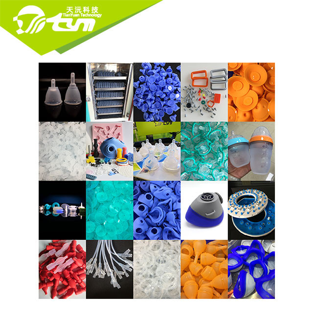 Fully Automatic Injection Rate 30g/S Silicone Molding Machine Making Baby Feeding Nipple Pacifier Clamping Force 130T