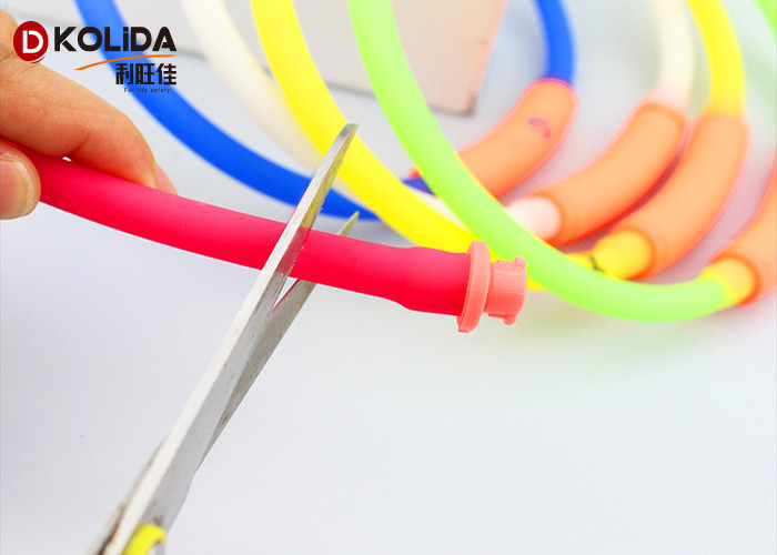 USB Rechargable Full Waterproof IP65 LED Dog Necklace With Silicon Tube Colorful Light