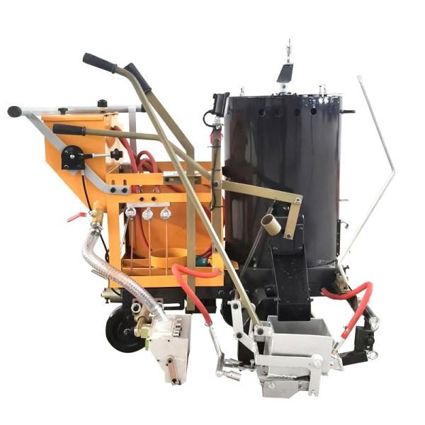 Gas Heating Hunds Pushing Thermoplastic Road Marking Machine 100- 500mm Width