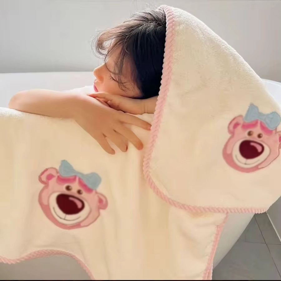 Polyester/Cotton 2PCS Thickened Bath Towel Set for Beach Set Towel Wedding Gifts