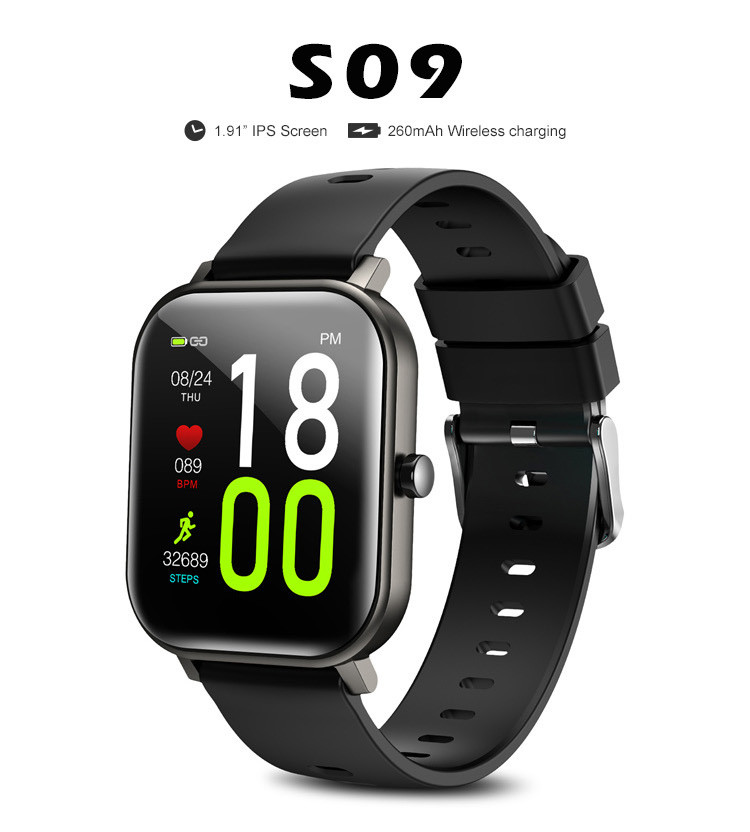 Outdoor S09 Bluetooth Call Android Bracelet Smart Watch IPS Phone IP67 Waterproof Calls