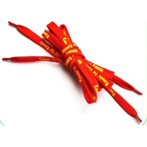 Personalized Shoe Laces , Red Boot Laces With BSCI Certificate