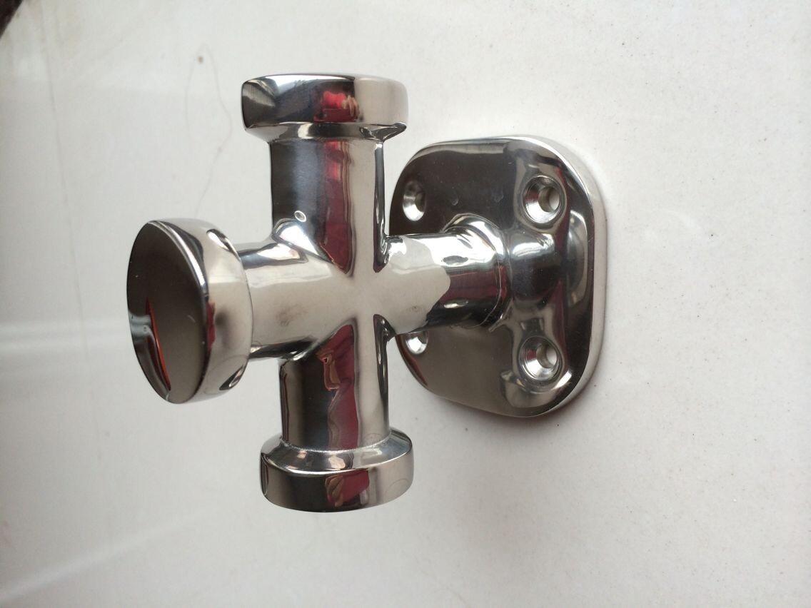 Marine Cross Bollard S.S Boat Yacht Heavy Duty Cleat Soild Hardware