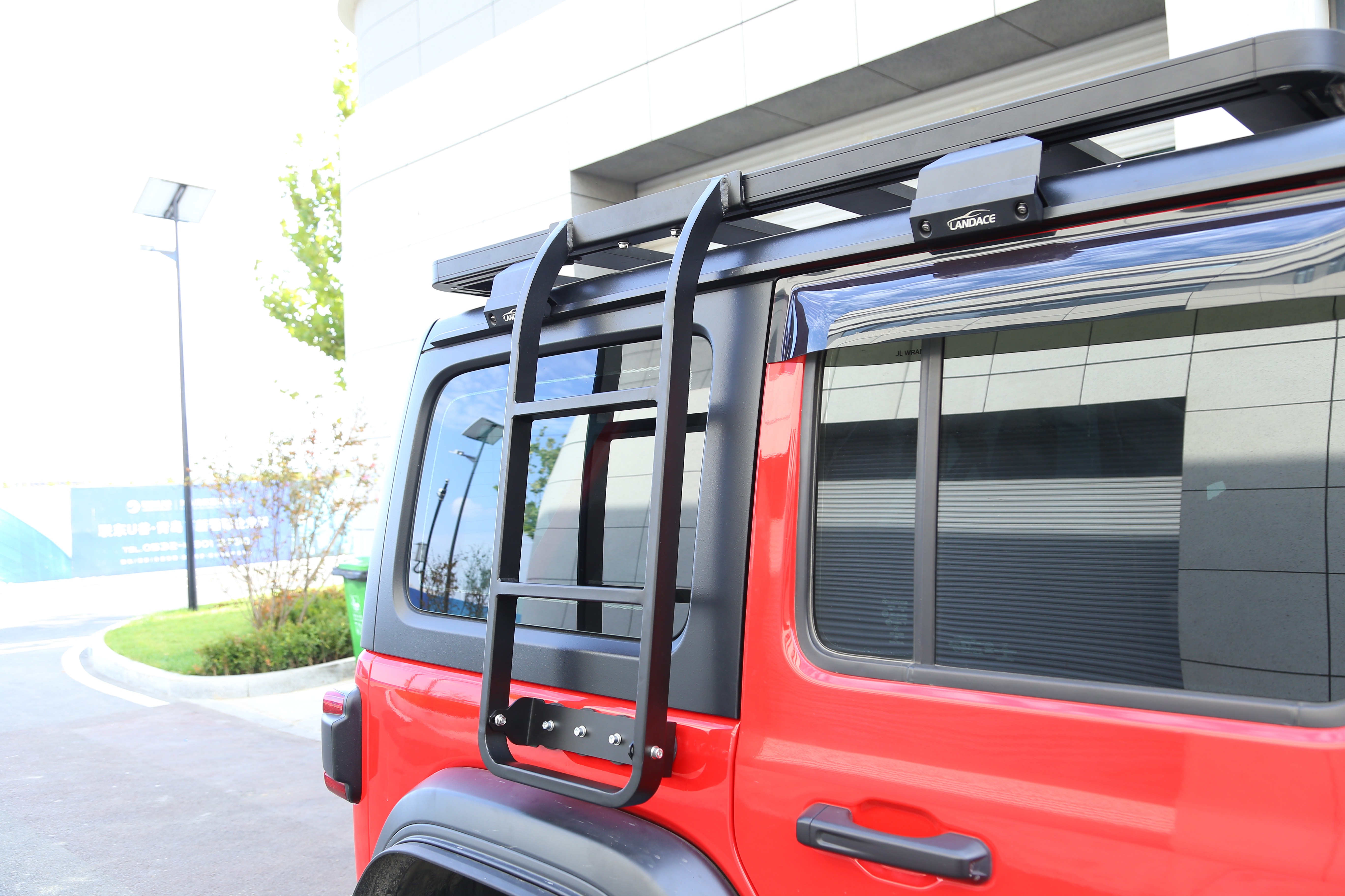 4x4 Vehicle Exterior Accessories Black Side Roof Access Ladder for 18-23 Wrangler Rubicon Jeep