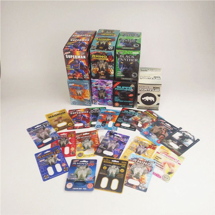 Rhino 7 Platinum 3D Pill Packaging Card Box Blister Mamba Pather