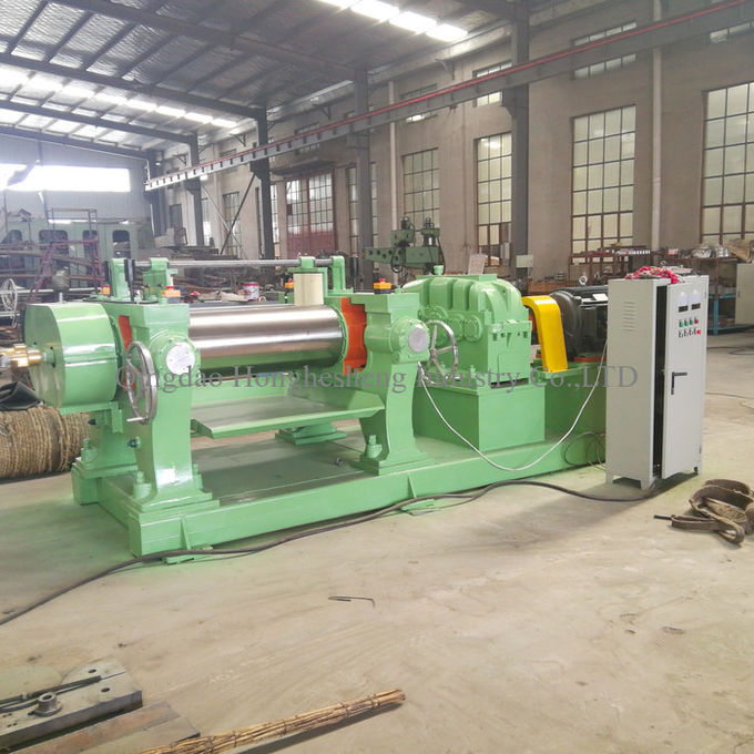 8mm Gap Reclaimed Rubber Refining Mill PLC Auto Controled