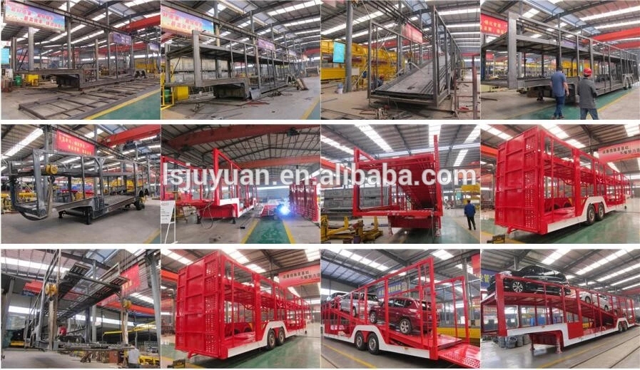 AOTONG Semi-Trailer 2 Double Axles 6 Units SUV Car Carrier Transport Truck Trailers