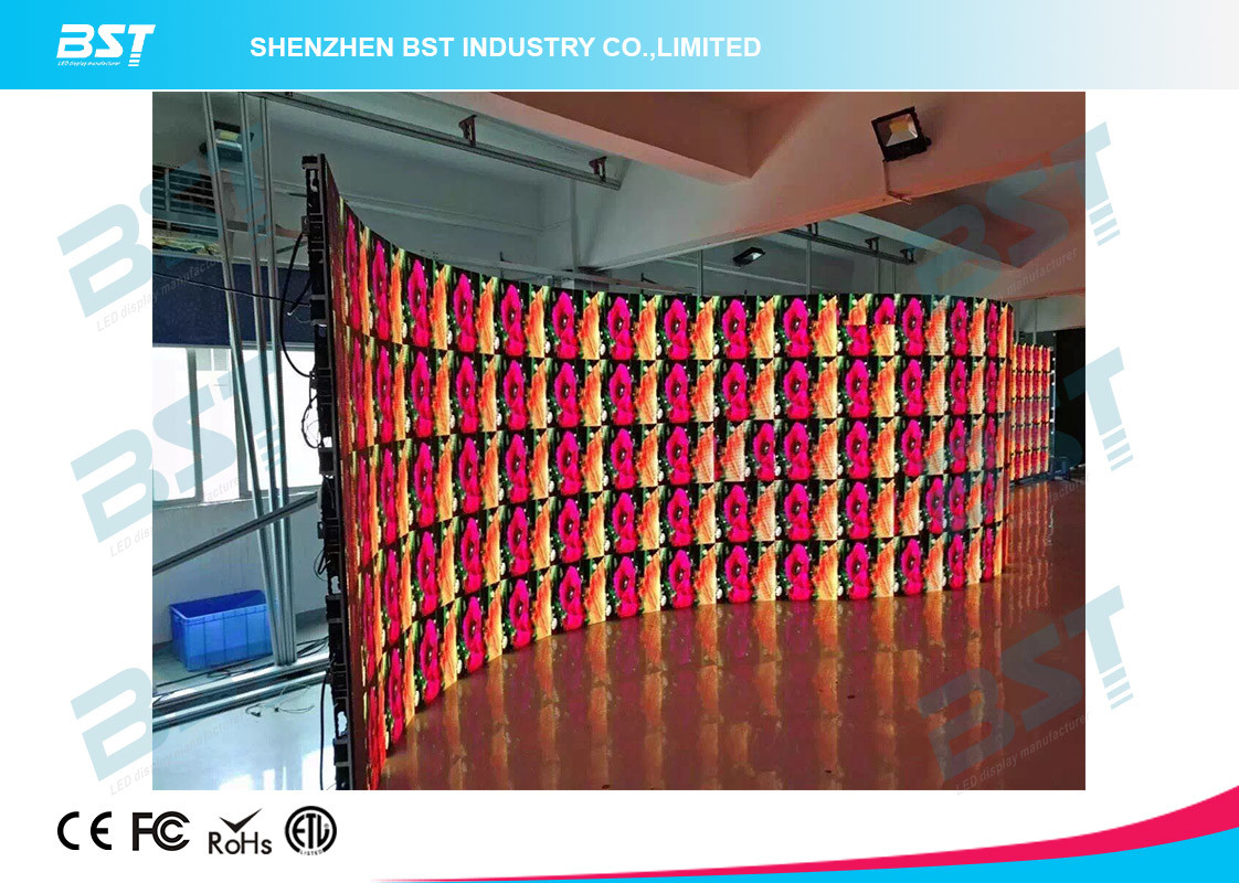 Indoor Rental LED video Display Performance 500mm X 500mm inner and outer arc