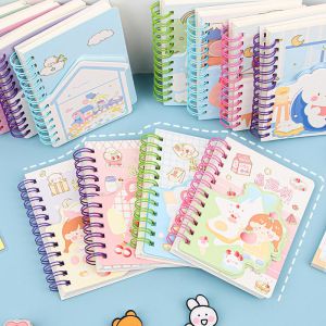  Portable My Melody Anime Figure Coil Loose Leaf Notebook Journal Mini Book A7 Size Student Stationery with Spiral Binding Manufactures