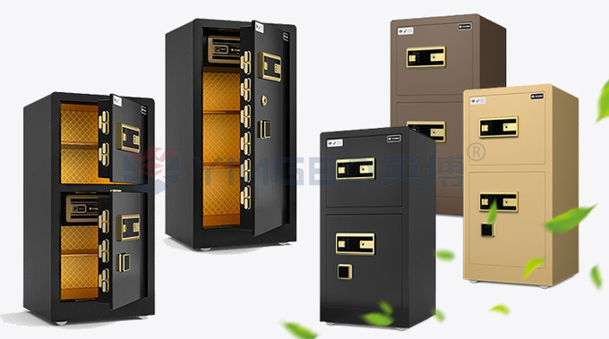 Black Double Door Home Smart Security Safe Box H39.5in YB/RS-100D