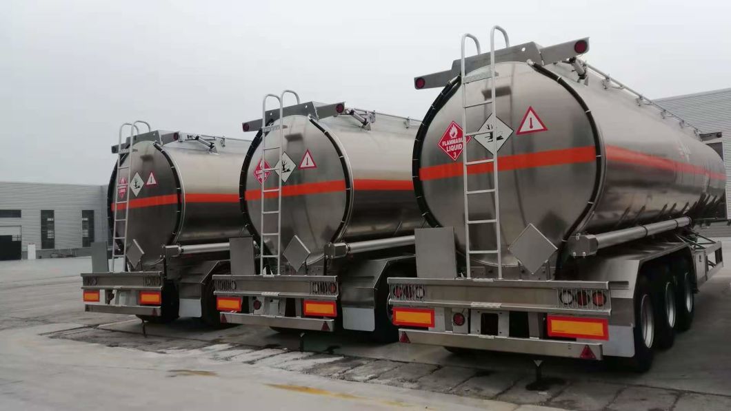 3 Axles 45m3 Tanker Trailer Transport Oil Diesel Petro Fuel Tank Trailer for Sale