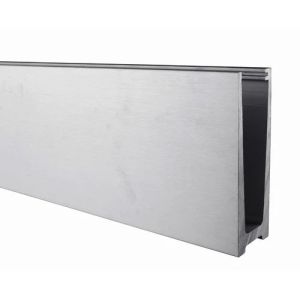 U Shaped Aluminum Channel Frameless Glass Handrail Use With Painted Surface