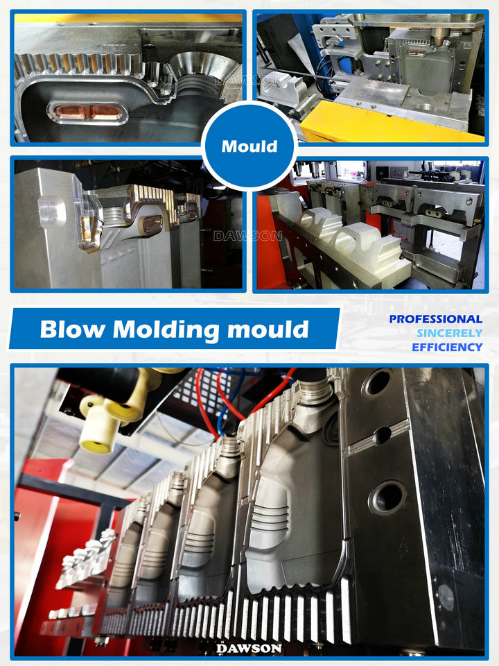 Automatic 10L NAK80 Extrusion Blow Mold Lubricant Oil Bottle PVC Blow Molding