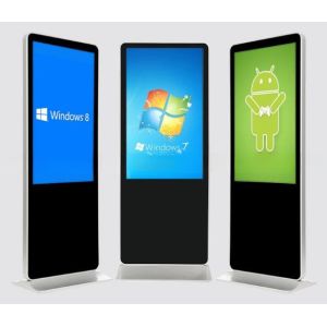 4K UHD 55" inch Floor stand touchscreen Monitor PC kiosk with Win10/11 Android