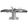 Buy cheap Stainless Extension Dining Table With HPL Laminate Powder Coating from wholesalers