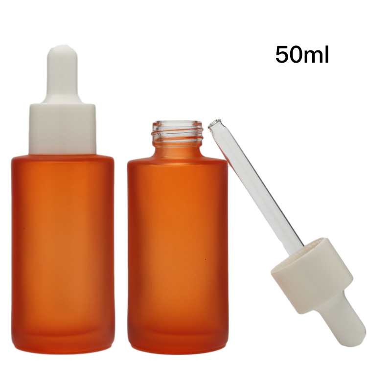 30ml Serum Dropper Bottles Frosted Colorful Skincare Packaging Glass Essential Oil
