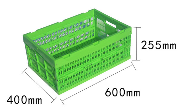 Agricultural Plastic Collapsible Storage Crate Customized 600*400 Mm