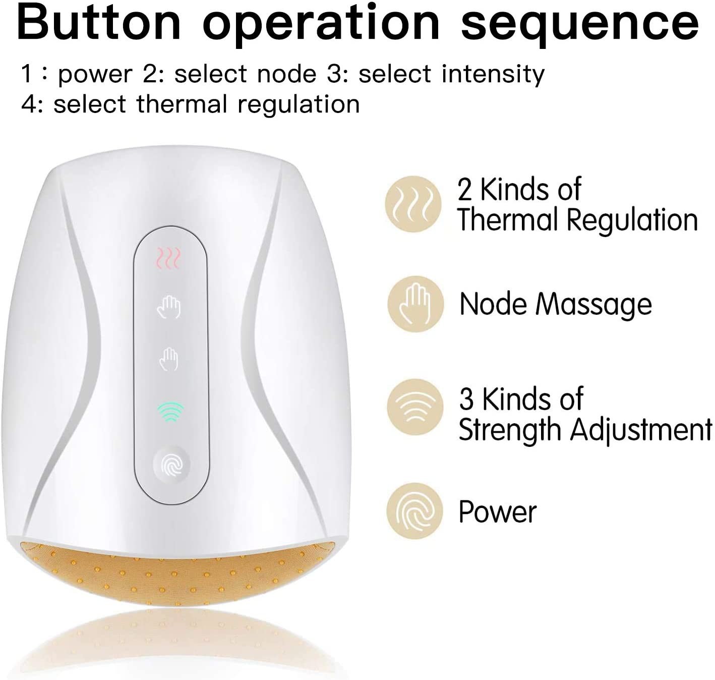 Rechargeable Cordless Hand Massager Air Compression Therapy 1800mAh